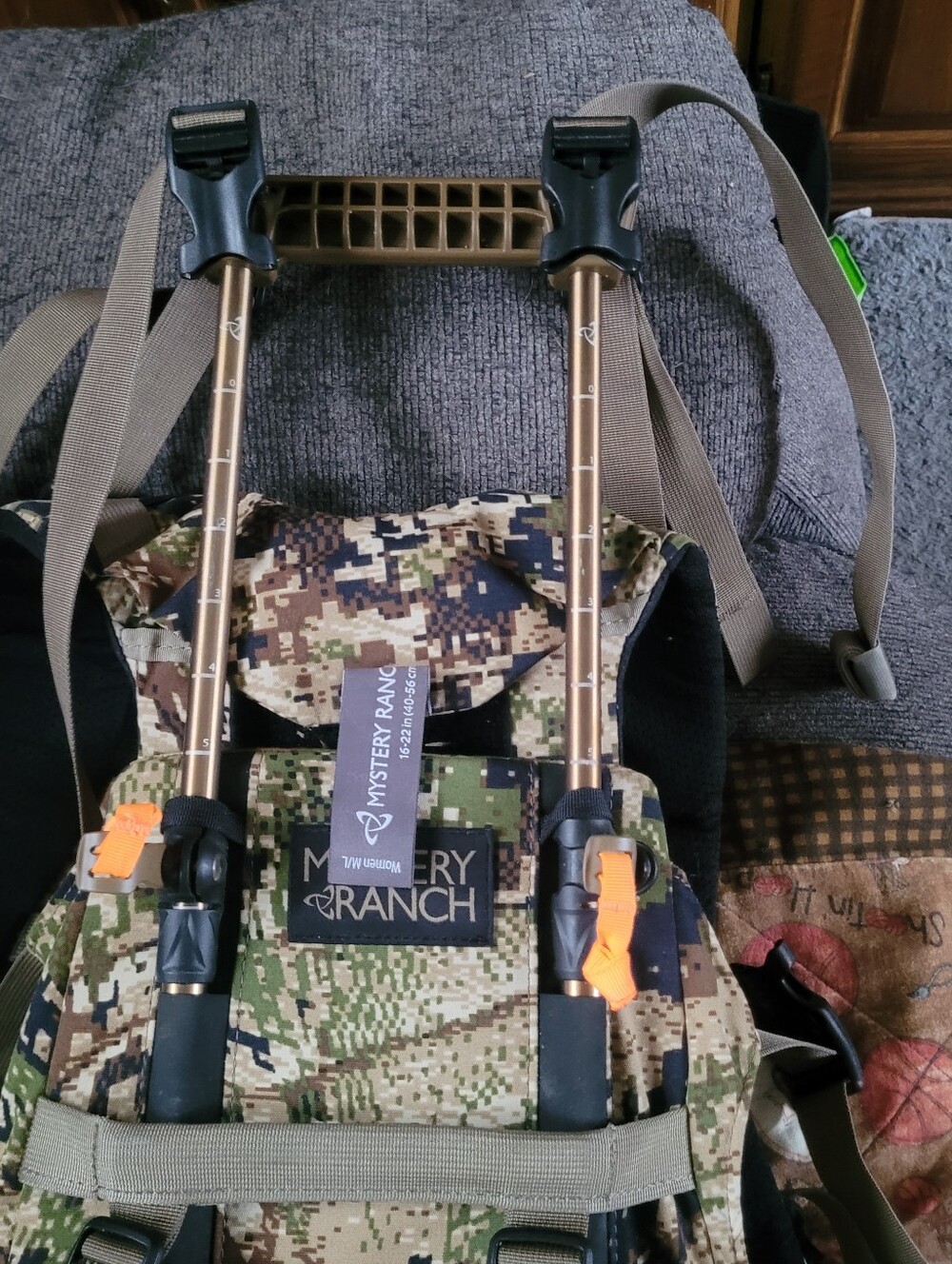 MYSTERY RANCH Men's Digital Camo Backpack with Tan Straps
